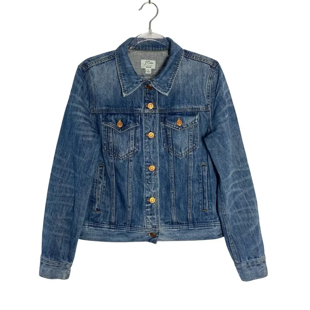J. Crew Women's Blue Denim Jean Jacket Size S